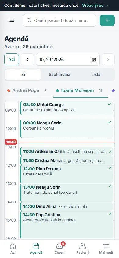 Și pe telefon — aplicația Logo1 Cabinet