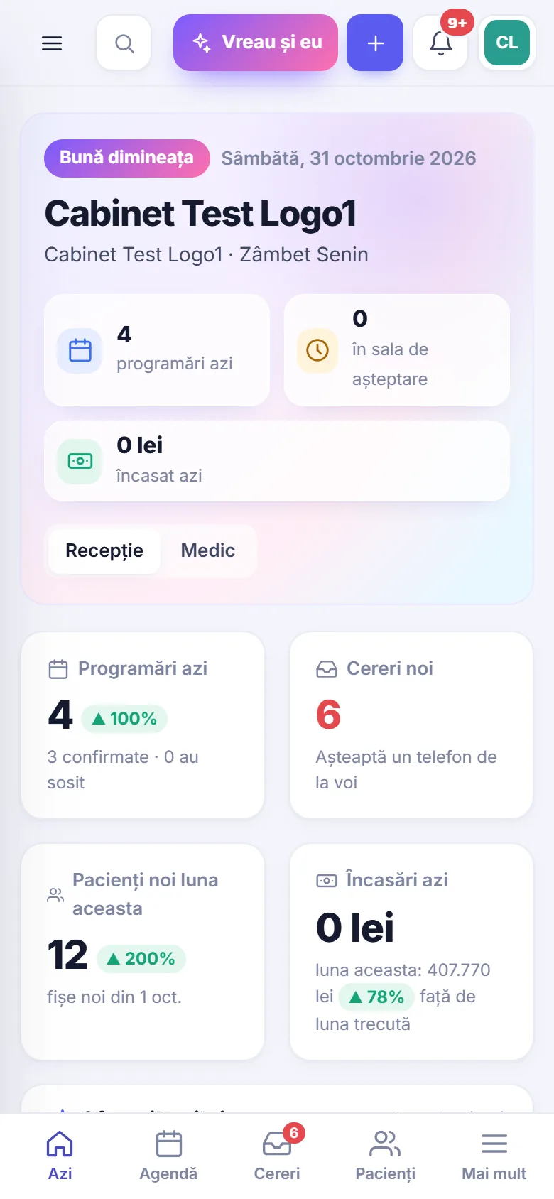 Aplicația cabinetului pe telefon