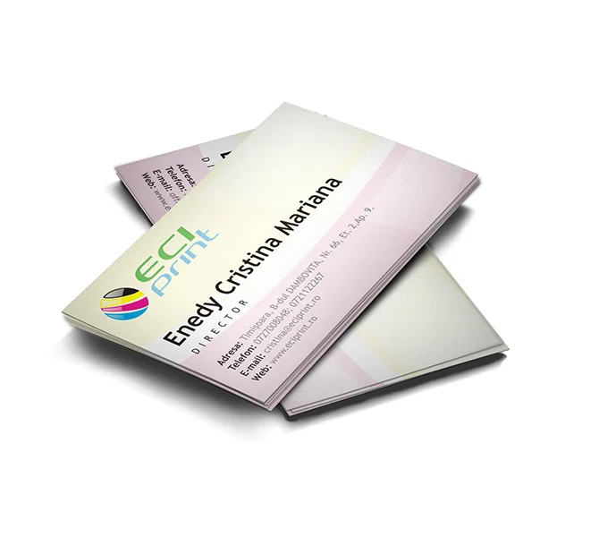 Creare carte de vizita comerciant online Eci Print