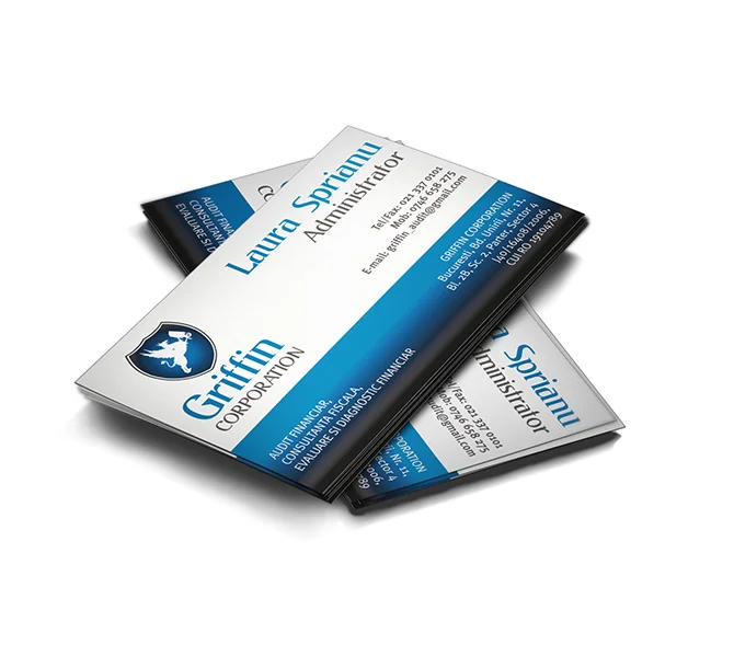 Creare carti de vizita societate audit financiar Griffin Corporation