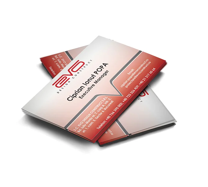 Design carte de vizita proiectant constructii civile Evo Design Construct