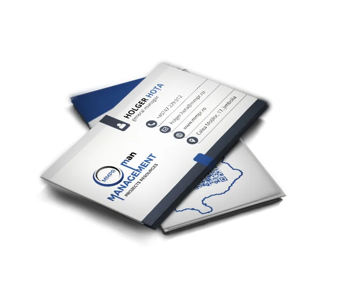 Design carte vizita firma consultanta financiara - Man Management