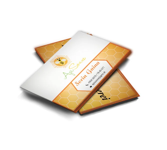 Design carte vizita producator miere de albine si produse apicole - Api Sonne