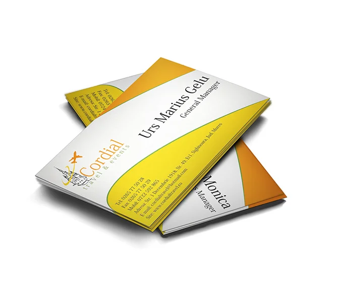 Realizare carte de vizita agentie de turism Cordial Travel and Events
