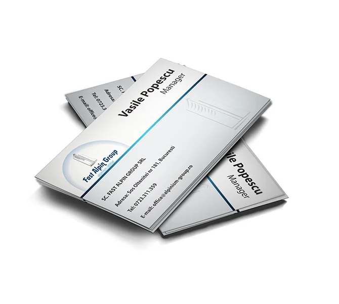 Realizare carte de vizita firma alpinism utilitar Fast Alpin Group