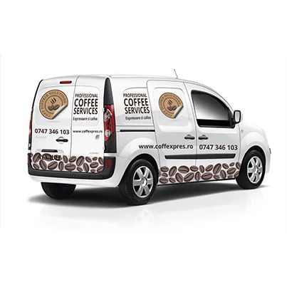 Design colantare auto distribuitor cafea - Coffee Distrib Solutions