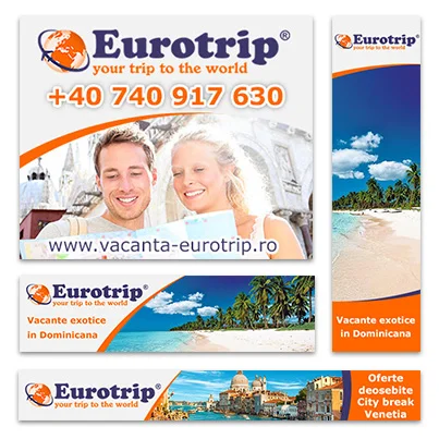 Design banner publicitar agentie de turism - Eurotrip