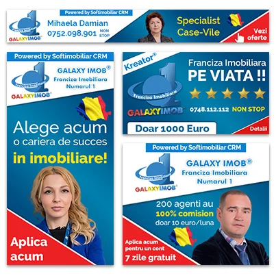 Design banner publicitar agentie imobiliara - Galaxy Imob