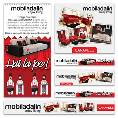 Design banner publicitar produse companie producatoare de mobilier - Mobila Dalin