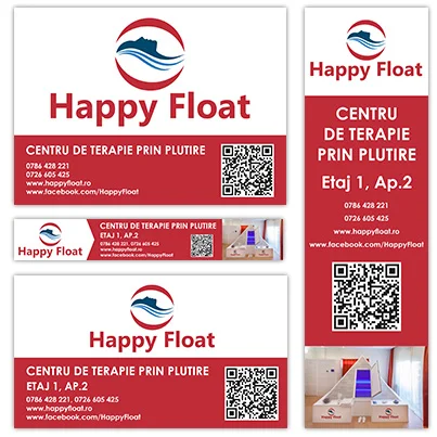 Realizare design banner publicitar - Centru de terapie prin plutire Happy Float
