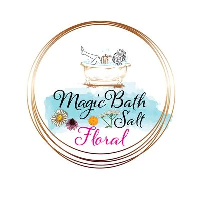 Design eticheta sare de baie - Magic Bath Salt Floral