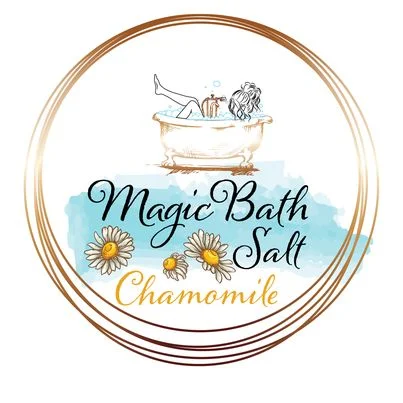 Design eticheta sare de baie musetel - Magic Bath Salt Chamomile