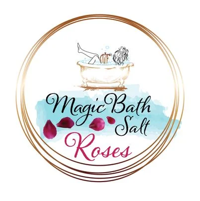 Design eticheta sare de baie trandafiri - Magic Bath Salt Roses