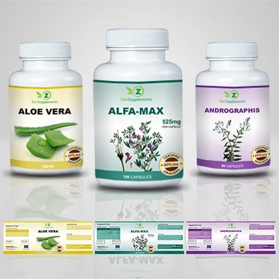 Design eticheta suplimente nutritive Alfa Max