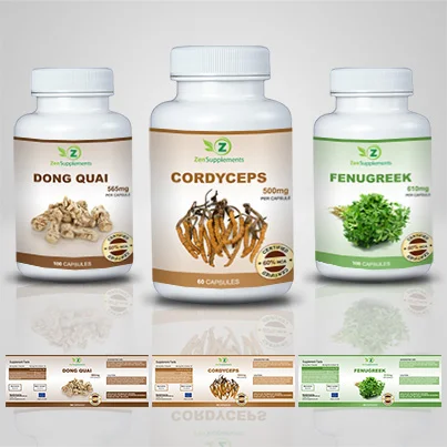 Design eticheta suplimente nutritive Cordyceps
