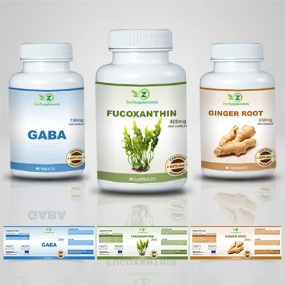 Design eticheta suplimente nutritive Fucoxanthin