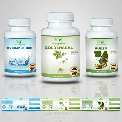 Design eticheta suplimente nutritive Goldenseal