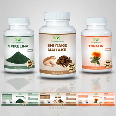 Design eticheta suplimente nutritive Shiitake