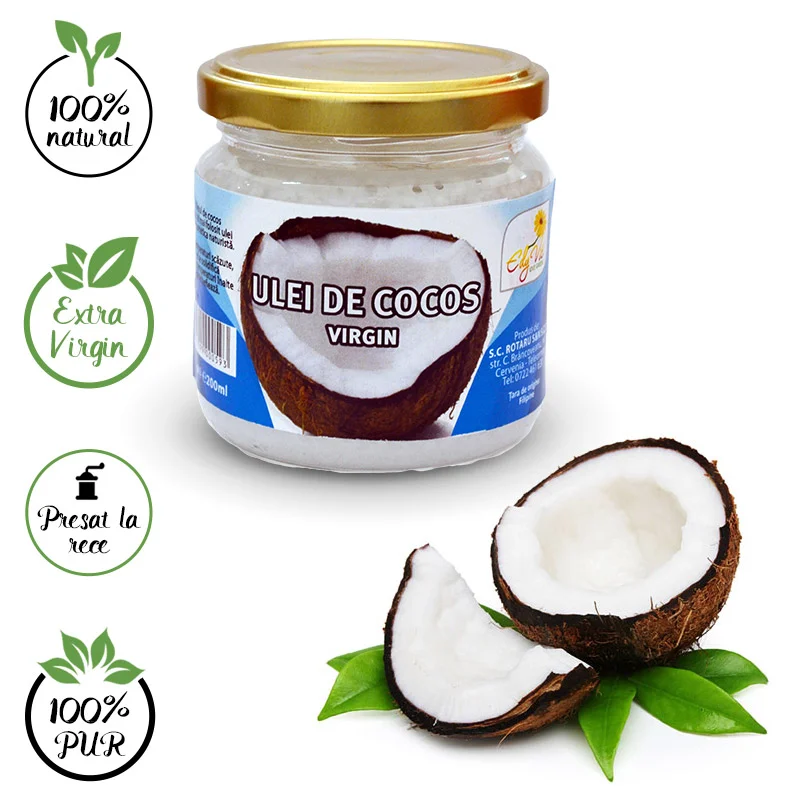 Design eticheta ulei virgin de cocos - Edy Vit