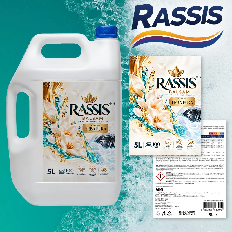 Design etichete detergent lichid - Rassis