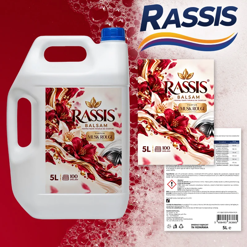 Design etichete detergent lichid - Rassis