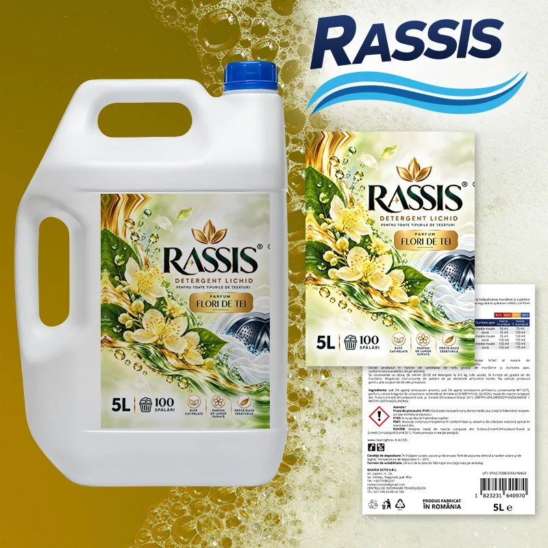 Design etichete detergent lichid - Rassis