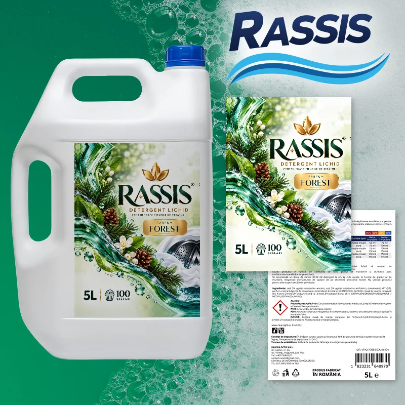 Design etichete detergent lichid - Rassis