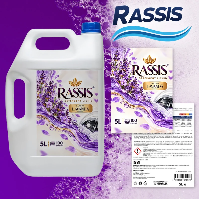 Design etichete detergent lichid - Rassis