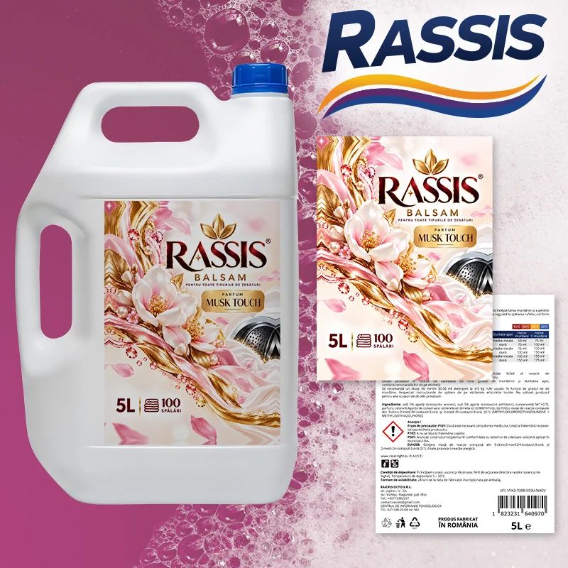 Design etichete detergent lichid - Rassis