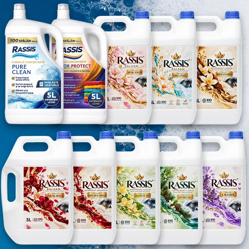 Design etichete detergent lichid - Rassis