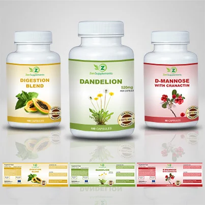 Design etichete suplimente nutritive Dandelion