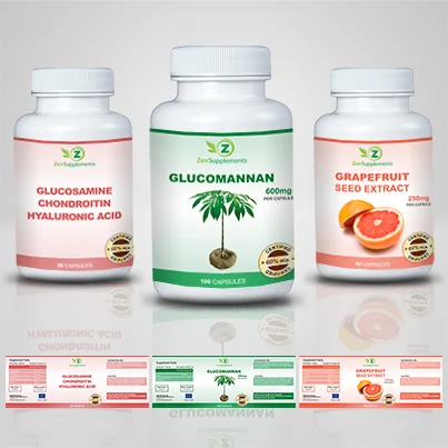 Design etichete suplimente nutritive Glucomannan