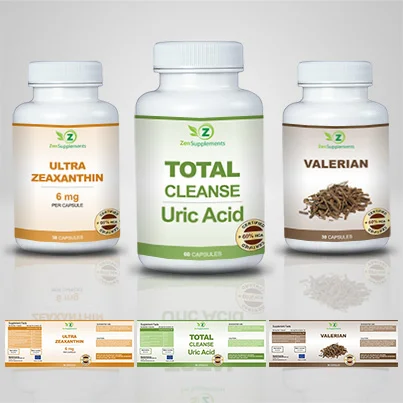Realizare eticheta suplimente nutritive Total Cleanse Uric Acid