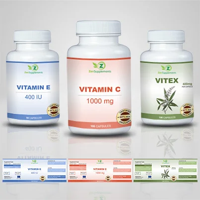 Realizare etichete suplimente nutritive Vitamin C