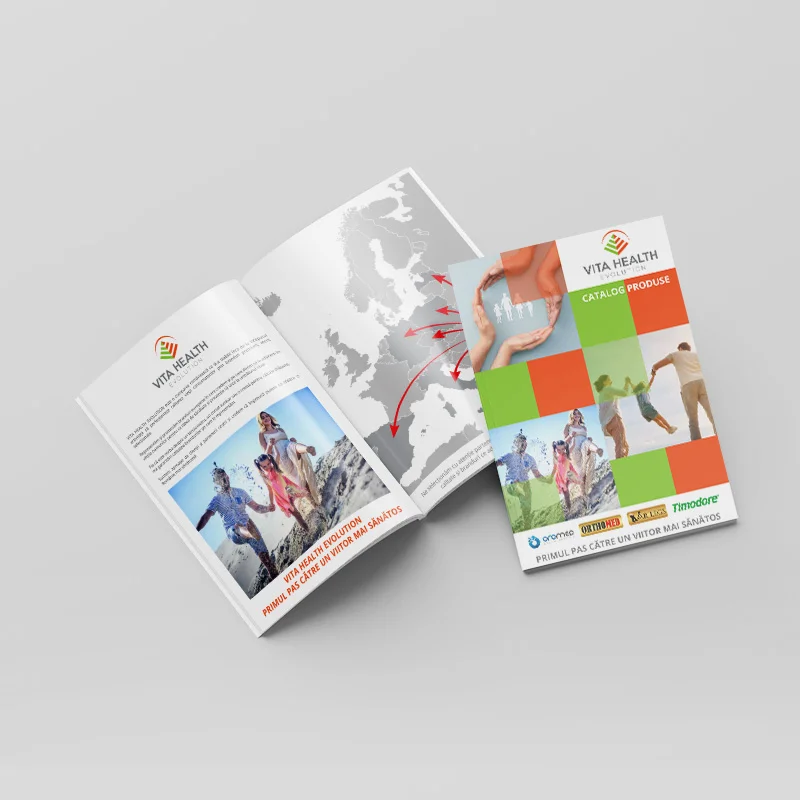 Design catalog produse companie medicala - Vita Health Evolution