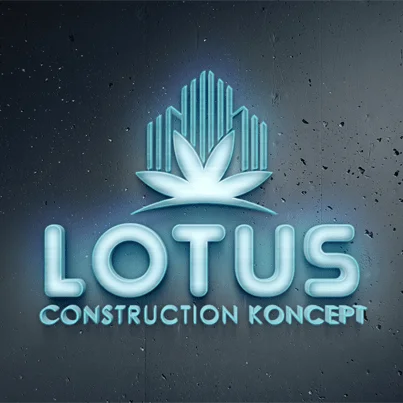 Concept Design Logo 3D pentru compania de constructii Lotus Construction