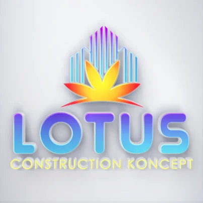 Creare Design Logo 3D compania de constructii civile Lotus Construction