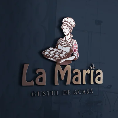 Design logo 3D brutarie - La Maria