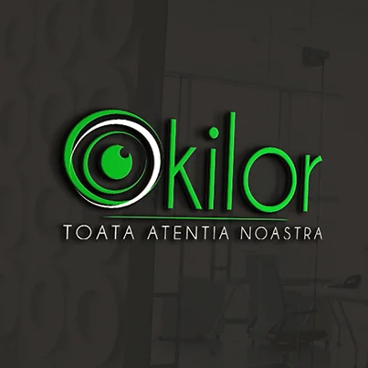 Design logo 3D clinica oftalmologie - Okilor