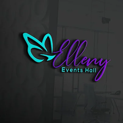 Design logo 3D organizator evenimente - Elleny Events Hall
