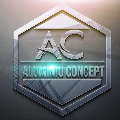 Design logo 3D producator tamplarie aluminiu - Aluminiu Concept