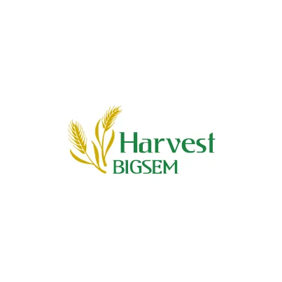 Design emblema cultivator cereale Harvest Bigsem