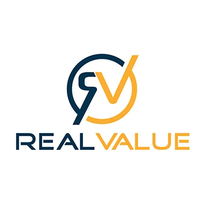 Design logo firma evaluari imobiliare - Real Value