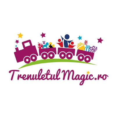 Design logo magazin online jocuri si jucarii pentru copii - www.trenuletulmagic.ro
