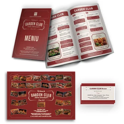 Design meniu restaurant - Garden Club