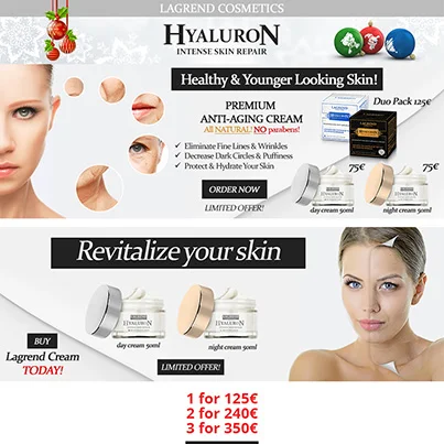 Design Newsletter brand creme ingrijire faciala - Lagrend Cosmetics