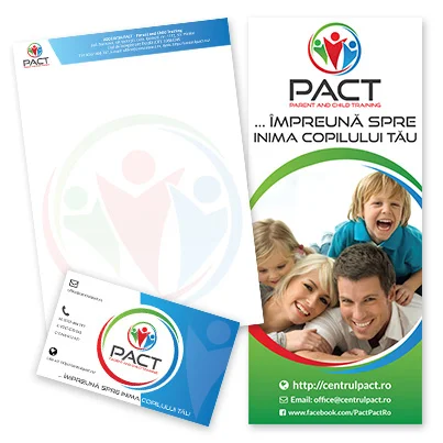 Design identitate companie asociatie de sprijin si training parental - Centrul Pact