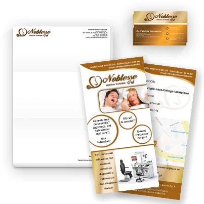 Design identitate companie centru medical ORL - Noblesse Clinique