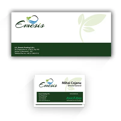 Design identitate companie Emesis - solutii complete pentru irigatii automatizate