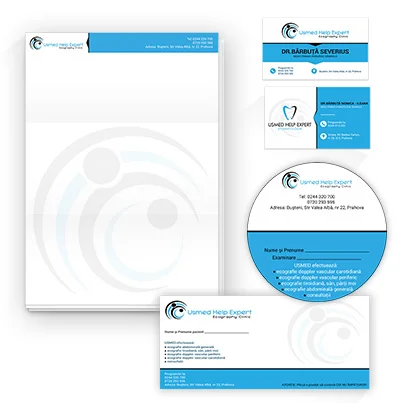 Design identitate companie investigatii imagistice - Usmed Help Expert